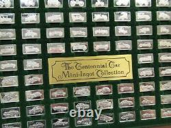 Franklin Mint The Centennial Car Sterling Silver Mini-Ingot Collection & Box