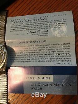 Franklin Mint The Dragon Masters Watch Sterling And Gold Ruby Eye