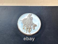 Franklin Mint The Flight into Egypt Sterling Silver Medal (Rembrandt Series)