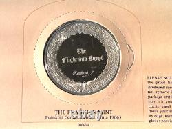 Franklin Mint The Flight into Egypt Sterling Silver Medal (Rembrandt Series)