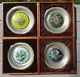 Franklin Mint The Four Seasons Champleve On Sterling Silver 8 Plates Framed
