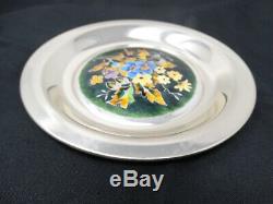 Franklin Mint The Four Seasons Champleve on Sterling Silver Spring Blossom Plate