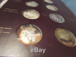 Franklin Mint The Genius of Michelangelo 60 Sterling Silver Medal Complete Set