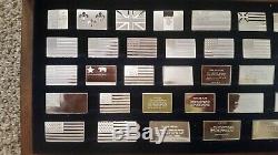 Franklin Mint The Great Flags Of America Sterling Silver Set Complete 42 Ingots