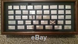 Franklin Mint The Great Flags Of America Sterling Silver Set Complete 42 Ingots