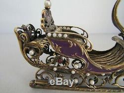 Franklin Mint The House of Faberge Imperial jeweled sleigh, 925 sterling silver