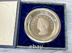 Franklin Mint The Official 1977 Sterling Silver Inaugural Plate=Jimmy Carter= 8