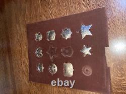 Franklin Mint The Official 9 Badges Of The Great Western Lawmen Sterling Silver