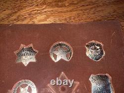 Franklin Mint The Official 9 Badges Of The Great Western Lawmen Sterling Silver