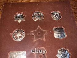 Franklin Mint The Official 9 Badges Of The Great Western Lawmen Sterling Silver