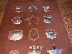 Franklin Mint The Official 9 Badges Of The Great Western Lawmen Sterling Silver