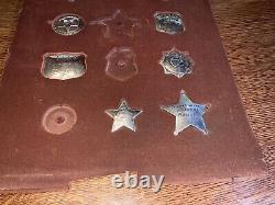 Franklin Mint The Official 9 Badges Of The Great Western Lawmen Sterling Silver