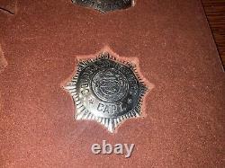 Franklin Mint The Official 9 Badges Of The Great Western Lawmen Sterling Silver