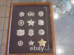 Franklin Mint/ The Official Badges Of The Great Western Lawmen Sterling Silver