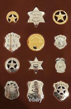 Franklin Mint/ The Official Badges Of The Great Western Lawmen Sterling Silver