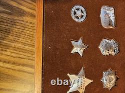 Franklin Mint The Official Badges Of The Great Western Lawmen -sterling Silver