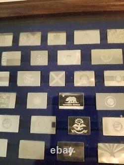 Franklin Mint The Official Flags of the States Sterling Silver Set (48 of 50)