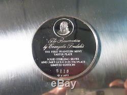 Franklin Mint The Resurrection by Evangelos Frudakis 1973 Sterling Silver Plate
