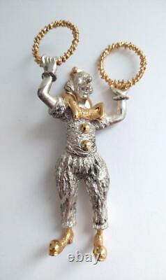 Franklin Mint The Silver Circus The Clown Sascha Brastoff 1977 Sterling 24K