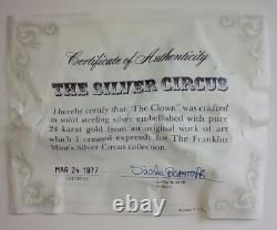Franklin Mint The Silver Circus The Clown Sascha Brastoff 1977 Sterling 24K