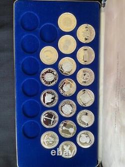 Franklin Mint The Treasure Coins of the Caribbean 1985 Proof Set of 18 Sterling