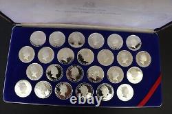 Franklin Mint The Treasure Coins of the Caribbean 1985 Proof Set of 25 Sterling