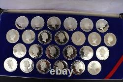 Franklin Mint The Treasure Coins of the Caribbean 1985 Proof Set of 25 Sterling