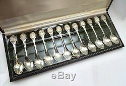 Franklin Mint The Twelve Days Of Christmas Sterling Silver Spoon Set #2244