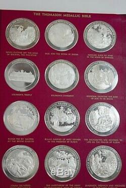Franklin Mint Thomason Medallic Bible. 925 Sterling Silver Coins 75 Ozt