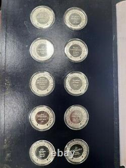 Franklin Mint Treasures of the Louvre First Ed Proof Sterling Silver 50-Coin Set