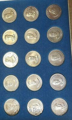 Franklin Mint Treasury Of 35 US Presidential Commem. Sterling Silver Medals