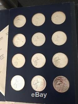 Franklin Mint Treasury Presidential Commemorative Sterling Silver Medals Coins