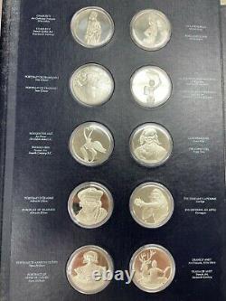 Franklin Mint Treasury of the Louvre Sterling Silver Medals Complete Collection