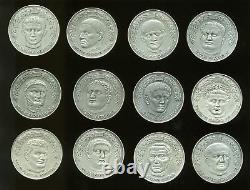Franklin Mint Twelve Caesars Sterling Silver Medal Collection