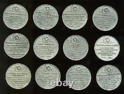 Franklin Mint Twelve Caesars Sterling Silver Medal Collection