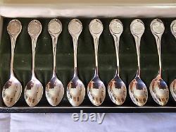 Franklin Mint Twelve Days of Christmas 12 Sterling Silver Spoons