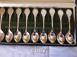 Franklin Mint Twelve Days of Christmas 12 Sterling Silver Spoons