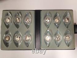 Franklin Mint Twelve Days of Christmas Sterling Ornaments