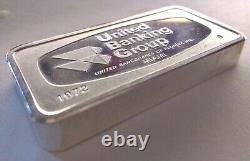 Franklin Mint United Banking Group Miami Florida 2oz+ Sterling Silver Ingot Bar