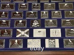 Franklin Mint United States 50 Sterling Silver Flags