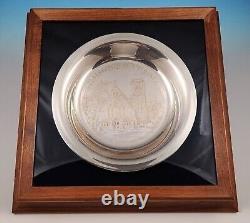 Franklin Mint University of Virginia Sterling Silver Alumni Plate 24K Gold UVA