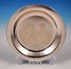 Franklin Mint University of Virginia Sterling Silver Alumni Plate 24K Gold UVA