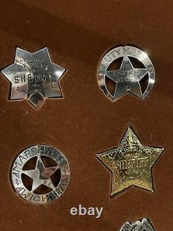 Franklin Mint Vintage 1987 Sterling Silver Law Badges of The West -Set Of 12