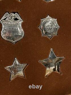 Franklin Mint Vintage 1987 Sterling Silver Law Badges of The West -Set Of 12