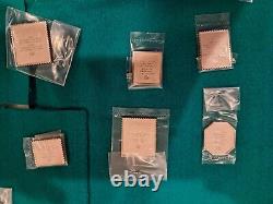 Franklin Mint WORLD'S GREATEST STAMPS Solid Sterling Silver Complete set of 50+
