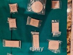 Franklin Mint WORLD'S GREATEST STAMPS Solid Sterling Silver Complete set of 50+