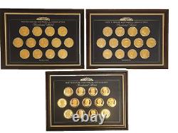 Franklin Mint White House Association 39 Presidential Gold on Silver Medals