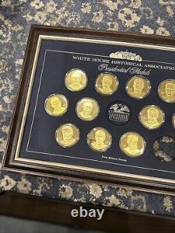 Franklin Mint White House Historical Presidential Sterling Silver Medals 35 qty