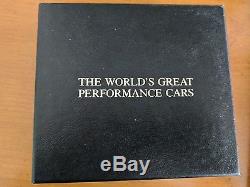 Franklin Mint World's Great Perform Cars 100 24kt. Gold Plate Sterling Silver