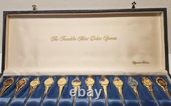 Franklin Mint Zodiac Spoons Signature Edition Set Gold Vermeil Sterling Silver